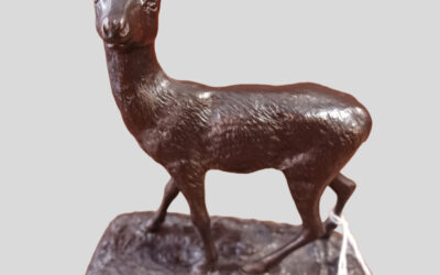 Bronze chevreuil surpris